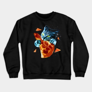 Pizza Cat in Space Crewneck Sweatshirt